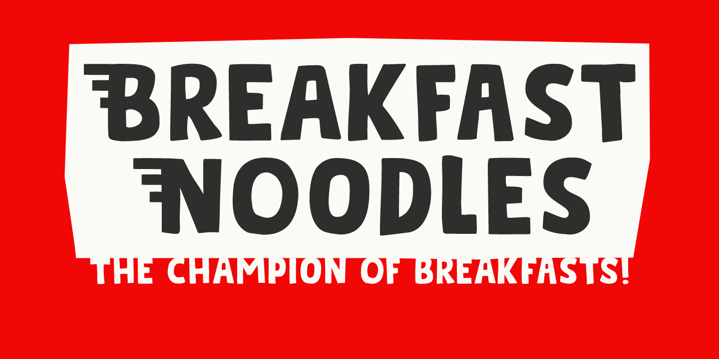 Example font Breakfast Noodles #1